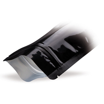 Standbodenbeutel Schwarz detail 3