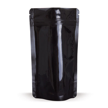 Standbodenbeutel Schwarz detail 5